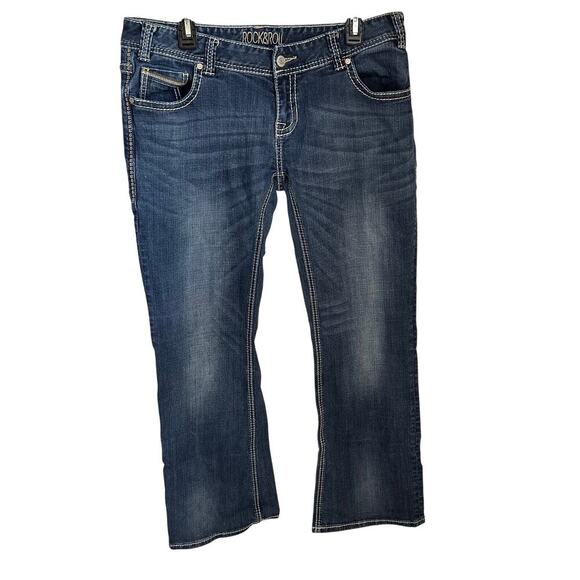 Rock&Roll Women's Original Low Rise Jeans size 34/32 Wide Leg - Picture 1 of 10